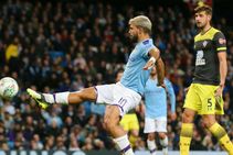 Manchester City Southampton Efl Cup Sergio Aguero At The Double