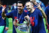 Andres Iniesta Xavi Coaching Barcelona