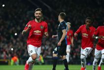 Manchester United 5 0 Club Brugge 6 1 Agg Fernandes And Ighalo Inspire Against 10 Men