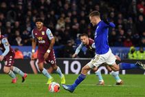 Leicester City Aston Villa Premier League Jamie Vardy Double