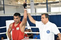 Boxing Vikas Krishan Dominates Opening Bout To Enter Quarters Tokyo Olympic Qualifiers