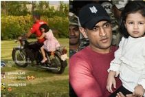 Lockdown Days Ms Dhoni Takes Daughter Ziva For A Bike Ride Inside His Farmhouse Watch Video