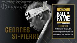 Georges St Pierre Inducted To Ufc Hall Of Fame Class Of 
