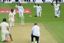 England And West Indies Unite For Black Lives Matter On Rain Affected First Day