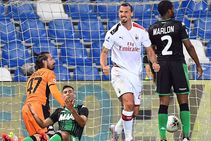 Sassuolo 1 2 Milan Ibrahimovic Strikes Twice Rossoneri Fifth Serie A