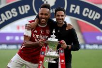 Mikel Arteta Pierre Emerick Aubameyang Arsenal Greats