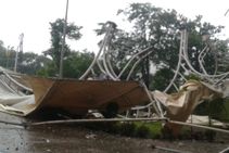 Dy Patil Stadium Damaged By Mumbai Rain