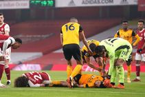 Wolves Striker Raul Jimenez Fractured Skull Arsenal