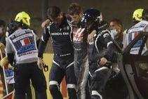 Lewis Hamilton Relieved Romain Grosjean Survives Crash F1 Grand Prix Bahrain