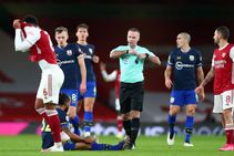 Arsenal Southampton Gabriel Sent Off Premier League