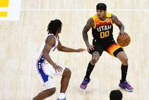 Clarksons Jazz Outgun Simmons 76ers As Nba Conference Leaders Duel In Shootout