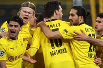 Champions League Borussia Dortmund 2 2 Sevilla Haaland Brace Sends Hosts Through To Quarterfinals