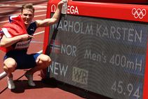 Edwin Moses Karsten Warholm Tokyo Olympics Technology