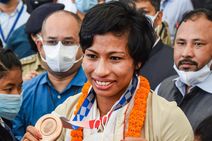 Olympic Star Lovlina Borgohain Arrives In Assam To Warm Welcome To Be Felicitated