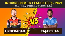 Ipl 2021 Srh Vs Rr Match 40 Live Updates Highlights Dubai Sunrisers Hyderabad Rajasthan Royals