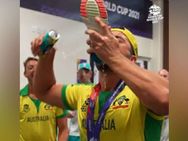 T20 World Cup 2021 Watch Strange Celebration Of Australia S Wade Stoinis Drinking From Shoes