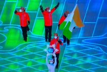 India Moment At Winter Olympics Opening Skier Arif Khan Leads Contingent In Beijing