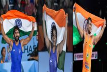 Commonwealth Games 2022 Bajrang Punia Defends His Gold Sakshi Clinches Maiden Gold Indian Wrestle