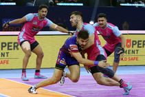 Pkl Jaipur Pink Panthers Vs Dabang Delhi Highlights Chaudhari Deshwal Shine Panthers Thrash Delhi