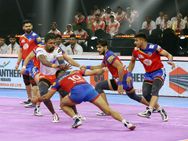 Pkl Up Yoddhas Vs Gujarat Giants Highlights Pardeep Narwal Gets His 1500th Raid Point As Up Win