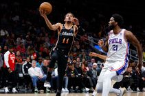 Nba Trae Young Clint Capela Atlanta Hawks Defeat Joel Embiids Philadelphia 76ers