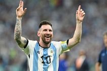 Lionel Messi Diego Maradona Pushing Argentina From Heaven