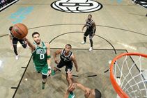 Tatum Double Double Leads Celtics Past Nets Without Durant Lakers Mavs Doncic