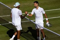 Novak Djokovic Face Nick Kyrgios Pre Australian Open Practice Match