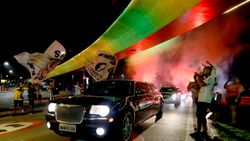 Pele Hearse Greeted By Fireworks Ahead Of 24 Hour Wake Santos