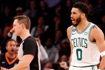 Tatum Ejected Knicks Claim Sixth Straight Win Butler Lifts Heat Past 76ers