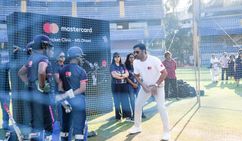 Cricket Clinic Msd Former India Captain Ms Dhoni Mentors Young Women S Cricketers