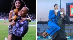Psl 2023 Danny Morrison Lifts Presenter Erin Holland In His Lap Reminds Fans Of Incident During Ipl