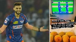 Mi Vs Rcb Ipl 2023 Naveen Ul Haq Feasts On Mangoes As Mumbai Indians Beat Virat Kohlis Team