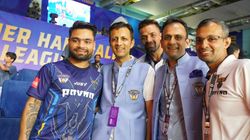 Kkr Batter Rinku Singh Attends Premier Handball League Game For Home Team Golden Eagles Up