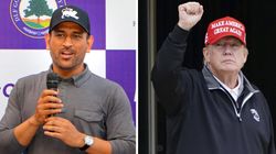 Ms Dhoni Plays Golf With Former Us President Donald Trump In Usa