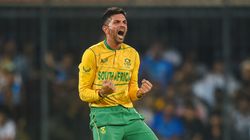 Cricket World Cup 2023 Om Sign Was Spotted On Keshav Maharajs Bat During Match Against Netherlan