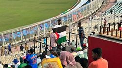 Icc World Cup 2023 Palestine Flag Eden Gardens Pakistan Vs Bangladesh