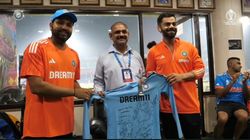 Icc World Cup 2023 Team India Present Signed Jersey To Ddca Dressing Room Attendant