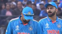 Ind Vs Nz Virat Kohli And Rohit Sharma Involved In Animated Chat As New Zealand Put India Under Pump