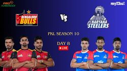 Pkl Season 10 Live Score Bengaluru Bulls Vs Haryana Steelers