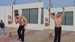 Wwe Star The Great Khali Hits One Handed Six With Bare Body Watch