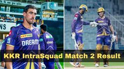 Kkr Intrasquad Match 2 Result Phil Salt Mitchell Starc Shine As Team Purple Beat Team Gold