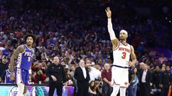 Nba Knicks Survive 76ers To Advance Pacers Eliminate Bucks With Rout