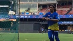 Ipl 2024 Ms Dhoni Captured Bowling In Csk Nets Video Goes Viral