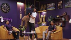 Ipl 2024 Kkr Venkatesh Iyer Attempts Choke Slam Imitates Wwe Star Roman Reigns