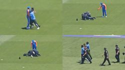 Rohit Sharma Fan Breaches Security And Invades Pitch At T20 World Cup Warm Up Match