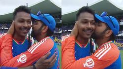 Rohit Sharma Kisses Hardik Pandya In Front Of Camera After India T20 World Cup 2024 Victory