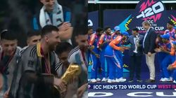 Viral Video Rohit Sharma Imitates Lionel Messi Celebration During T20 World Cup 2024 Title Celebrat