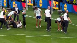 Viral Video Alvaro Morata Injured By Security Guard In Freak Accident During Spains Euro 2024 Semi