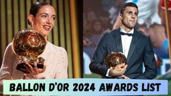 Ballon Dor 2024 Ceremony Complete List Of Award Winners Rankings Best Player Rodri